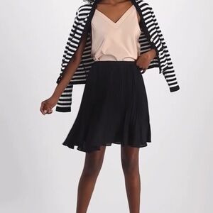 ON 34th Pleated Pull On Skirt Black Mini